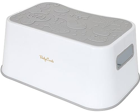 Babycurls Non-Slip Toddler Step Stool Ocean Theme Safe & Sturdy 16cm Height Bathroom & Kitchen Sink Helper | Slip-Resistant Surface | Potty Training | Child Safety | Portable | Indoor & Outdoor Use