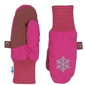 Finkid Mädchen Handschuhe RUKKANEN 1632028 in rot, Kleidergröße:M, Farbe:rot