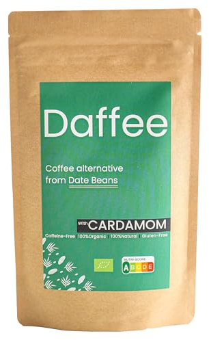 Daffee - Organic Date Coffee Alternative with Natural Cardamom | Caffeine-Free Coffee Replacement - Nutri Score A (250g)