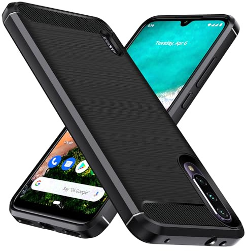 ivoler Funda para Xiaomi Mi A3, [Protección Militar] Carcasa Protectora Antigolpes, Fina Suave TPU Silicona Caso Delgada Anti-Choques Antihuellas Bumper Case, Negro