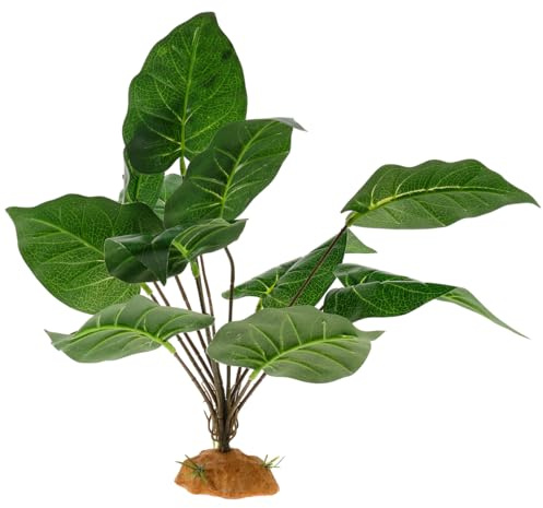 SUPVOX Planta Artificial para Terrarios De Reptiles Y Anfibios con Base Estable Hojas Simuladas Realistas para Decoración De Hábitat De Camaleón Gecko Lagarto Y Más