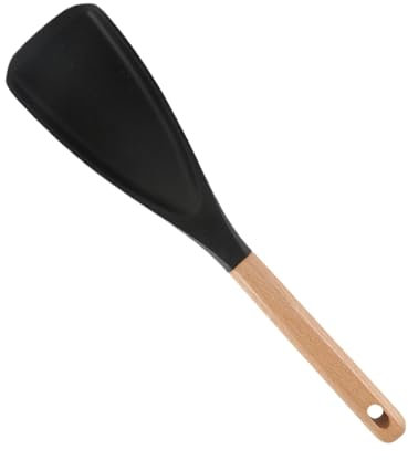 Rrlihjgu Spatola al silicone con manico in legno, spatola da cucina | Cucchiaio spatola di alimentare | Strumento di cottura in silicone con manico in legno, forniture per cucine per cucchiaio