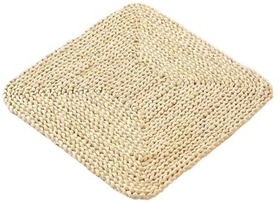 Cuscino in Paglia Intrecciata Cuscini da Pavimento in Paglia Fatti a Mano, Forma Quadrata, Cuscino Spesso, Tatami(Color 1,30x30cm)