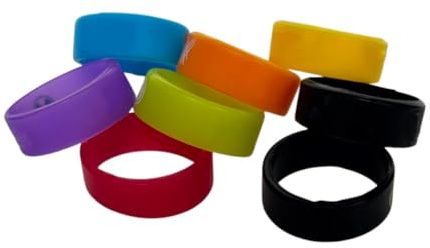 CERTY Lot de 8 Anneaux Silicone Vape Band pour Réservoir RDA - Super-Héros Aléatoires 24-32mm | Accessoire de Protection pour Atomiseur et Réservoir Cigarette Électronique Sans Nicotine et Sans Tabac