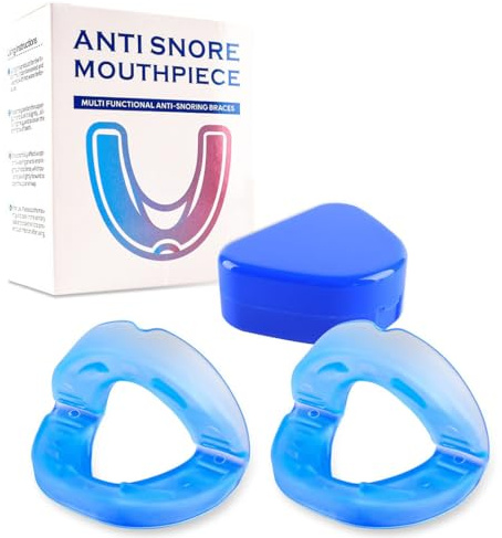 Anti Snoring Mouthpiece,Universal Size, Anti Snoring Devices for Women and Men,Improves Sleep Quality,Easy to use,Includes Storage Case,Soft and Comfortable (2 PCS)
