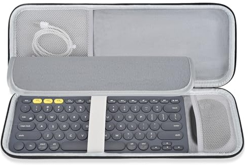 Hard Keyboard Carrying Case Sleeve Cover for Logitech Pebble 2 Combo，Logitech Pebble Keys 2 K380s K380 with Pebble Mouse 2 M350s M350 Wireless Mouse Travel Bag Protective Storage Bag
