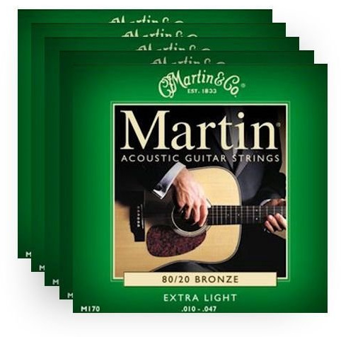 Martin M170 Akustische Gitarrensaiten - 5er Pack