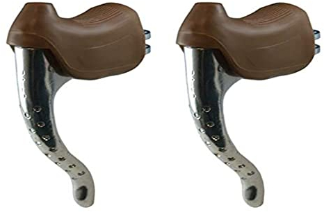 cyclingcolors Kit 2X Leve Leva Freno con Marrone PARAMANI COPRISUPPORTO Gomma Ricambio Vintage Freni Bici