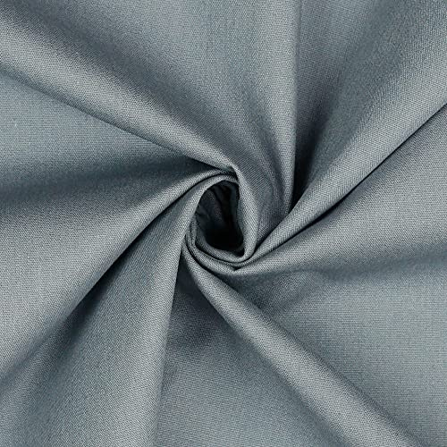 babrause® Baumwollstoff uni grau Webware Meterware Popeline OEKOTEX 150cm breit - Ab 0,5 Meter
