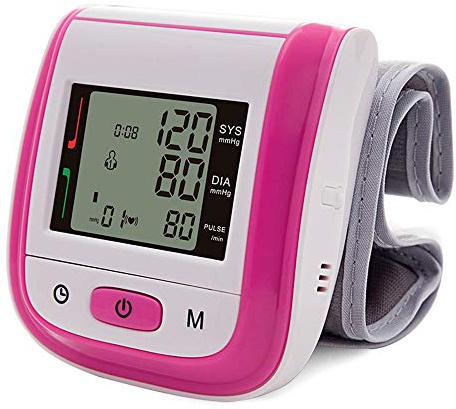 GKKXUE Esfigmomanómetro Tipo Brazo electrónico de Alta precisión Instrumento de medición de la presión Arterial (Color : Pink)