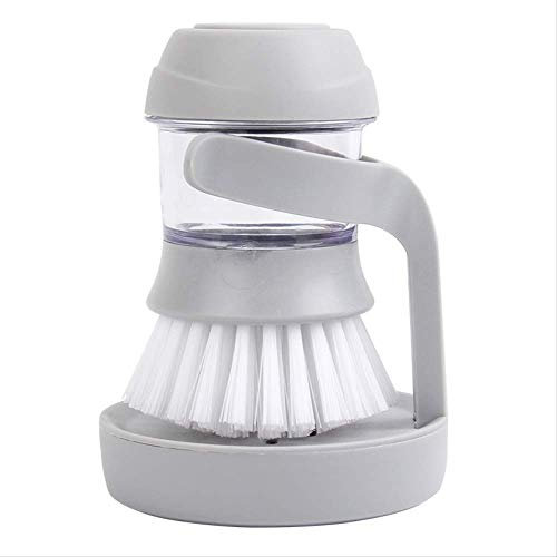 Creative Kitchen Non-Stick Oil Decontamination Pot Brush Storage Liquid Automatic Filling Brush Pot Cup Brush Pressure Liquid Dishwashing Cleaning Brush