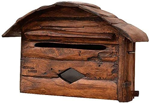 GXBCS Boîte aux Lettres Murale Boîte aux Lettres Boîte à Colis Boîte aux Lettres en Bois Massif rétro Boîte à suggestions étanche Boîte à plaintes Boîte aux Lettres Suggestion Boîte à Colis Bo