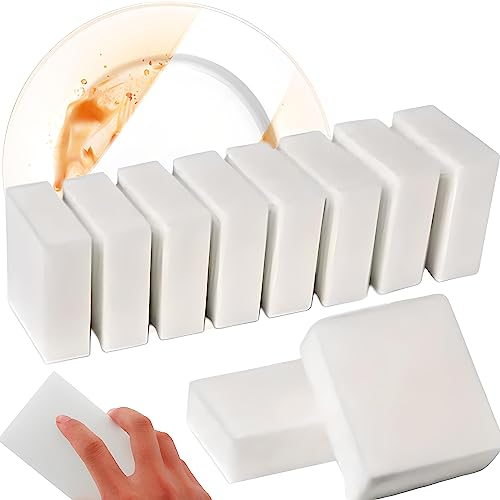 Retoo Pack of 10 dirt erasers, 100 x 60 mm, white miracle sponge, magic sponge, universal and reusable magic sponge, easily removes stubborn dirt and stains, eraser sponge