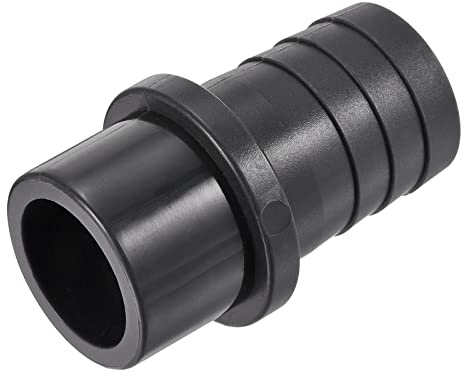 sourcing map PVC Pipe Fitting 30mm Barbed x 32mm OD Spigot Straight Tube Adapter Hose Quick Connector, Black