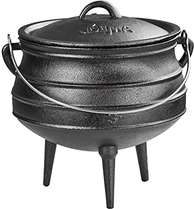 BBQ-Topf/Dutch Oven Schmortopf Gusseisen Topf 8 l für Lagerfeuer Feuerstelle