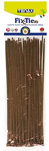 TENAX FIX-TIE XL Fascette Multiuso in Plastica Lunghezza 29 cm Marrone, Confezione da 50 pezzi