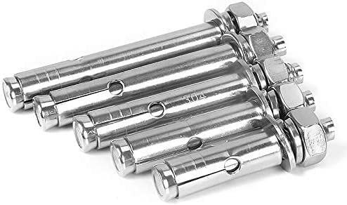 Dehnschraubenbolzen, Befestigungsstopfen, Bolzenhülse, Ankerbolzen, Schraubenmuttern, Äußere Dehnschraubenbolzen Betonankerbolzen Erweiterungen 304 Edelstahl M6 M8 M10 M12 (4 Stück) (Abmessungen: M10x