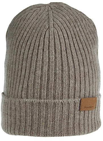 Herrenmütze, Skimütze, Damenmütze, Gestrickt, 100% Wolle, Für Winter Und Herbst, Wärmende Strickmützen Tan One Size