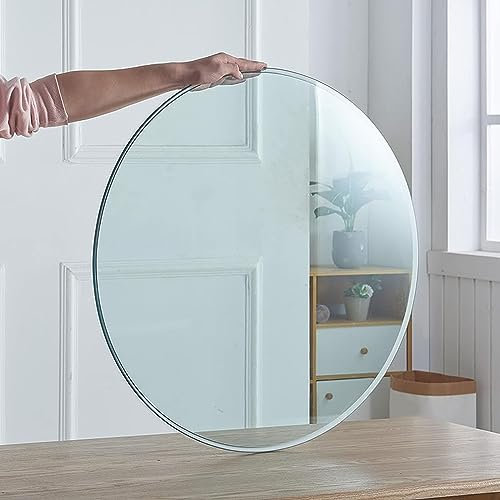 Round Tempered Glass Table Top 80 Cm, Table Glass Top Replacement Part, Transparent, Flat And Smooth, Easy To Clean,Suitable For Home, Kitchen, Dining Room,Glasplatte Rund Tischplatte ( Color : Clear