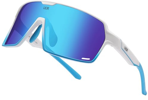 ULTR SWIFT Sportbrille unisex Radbrille - Weiß Blaues Glas