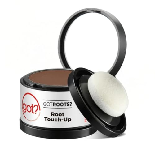 Got? Roots - Temporary Thinning & Gray Hair Cover Up with Pigment Infused Binding Powder for Auburn Hair - Root Touch Up, Brow Filler & Hairline Enhancer - 0.14 OZ Tub