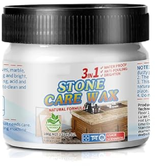 Stone Maintenance Polishing Wax, Granite Polishing Compound, Steinpflege Politur Wachs, Granitstein-Reiniger und -Politur, Steinpolierschutz für Marmormöbel, Keramikfliesen, Steinboden, 100g (1pc)