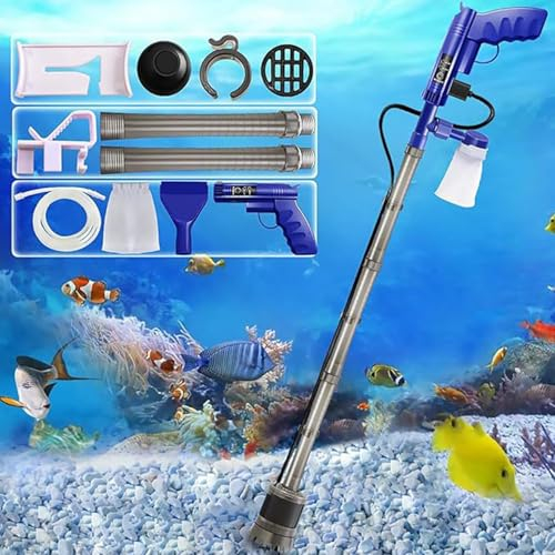 RUYICZB 6 En 1 Limpiador Eléctrico para Acuarios, Limpiador Grava Acuario, para Sifón Acuarios, Lavado De Arena Y Absorción De Heces, Limpieza De Suciedad, Aspirador Acuario Kit De Limpieza