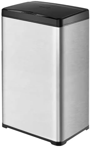 just4baby Large 42L Capacity Rectangle Deluxe Sensor Kitchen Rubbish Bin Hands Free Touchless Automatic Motion Bin Brushed, 42 Litre (ZS02S-Silver)