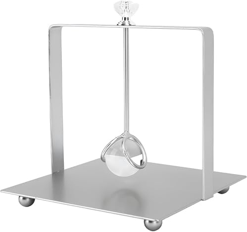 Msiud Servilletero Metal 13.5x13.5x15cm, Vertical con Barra Peso Plata