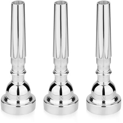 3 Stück Trompetenmundstück, 3C 5C 7C Zubehör für Trompeteninstrumente Messing-Trompetenmundstück für Musikliebhaber Musiker Anfänger Geschenke