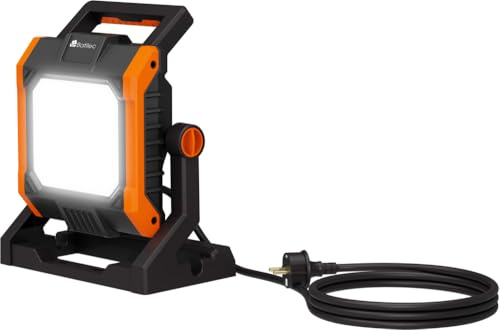 BATILEC - Projecteur de chantier 4000 lm + 2 Prises 2P+T - Câble de 3mètres - IP54 : Puissance, fiabilité et praticité pour vos travaux