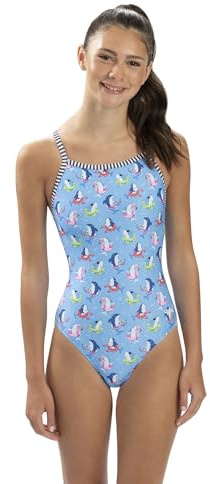Dolfin Uglies Womens One Piece Swimsuit - Athletic Practice Suit for Training, Sports, Fitness (Fin Floats, 28)
