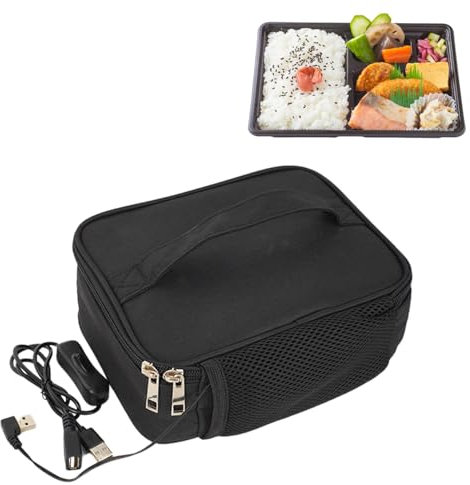 Scaldavivande portatile USB – Riscaldatore elettrico per alimenti, borsa termica portatile, borsa per il pranzo con cavo USB, comoda borsa riscaldante, per riscaldare il cibo per ufficio, viaggi