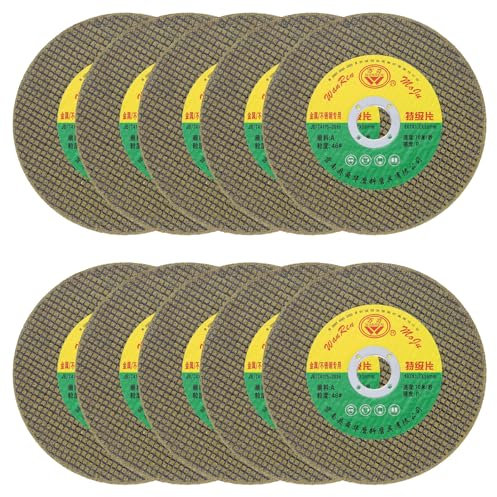 QUARKZMAN 10pcs Meules À Tronçonner 4-1/5 x 1/20 x 5/8 Ultra Minces Meules À Tronçonner Disques De Coupe Pour Outil Rotatif Disques De Coupe Généraux Pour Métal Pour, Jaune