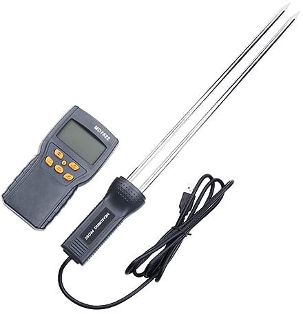 Misuratore di Umidità, Misuratore digitale della temperatura'umidità del grano Display LCD Tester'umidità Rivelatore'igrometro del test del mais del grano per legna da ardere, legname e mattoni