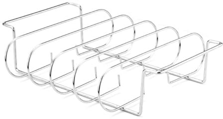 JNJOOD Support pour côtes en acier inoxydable antiadhésif pour grille. peut contenir jusqu'à 4 supports pour côtes de grille. Couleur