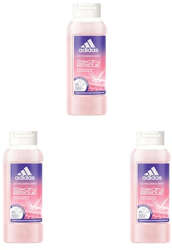 adidas Active Skin & Mind Skin Rescue Gel Doccia Donna, Dermatologicamente Testato, Complesso a Base di Glicerolo e Acido Ialuronico, Idratazione profonda, Vegan, Adatto alle Pelli Sensibili, 250 ml