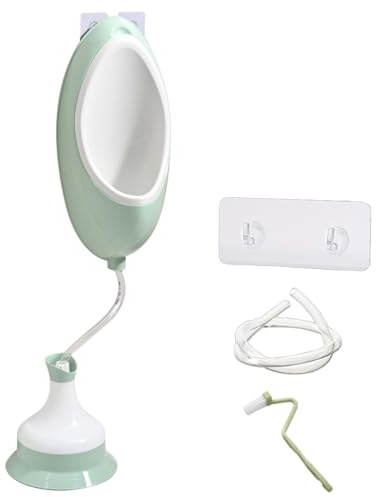 Orinatoi Portatili in Plastica per Uomo, Orinatoio Maschile Senza Acqua, Orinatoi a Parete, Con Tubo Flessibile, per Uso Interno ed Esterno, Pissoir per Bagno, Garage, Campeggio, Piscina(Green)