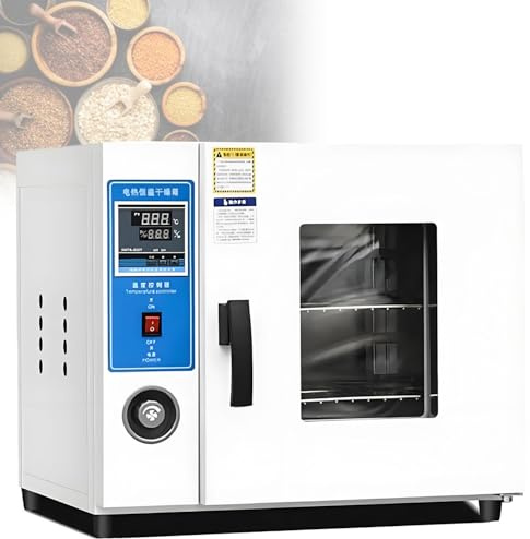 GLBMXDD Horno de Secado al vacío Digital de 15/40 L, Horno de Secado eléctrico de Temperatura Constante con Controlador Digital y medidor de vacío, para el Secado de artículos. 15L