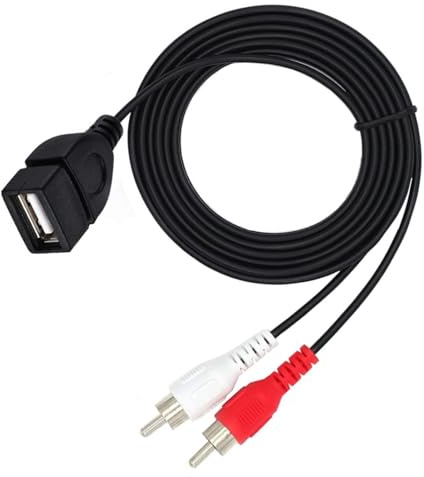 Asukohu Adaptateur Vidéo Composite USB Femelle 2RCA Mâle Convertisseur De Câble Rallonge Vidéo pour Téléphone Tablette Cordon Composite De Cinéma Maison