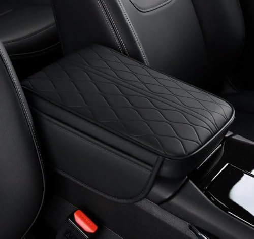 BIXUFA Mittelkonsole Auto Armlehnenschoner für Audi A6 S6 C7 4G 2013-2018 Zubehör, Mittelarmlehne Abdeckung Schutz Armlehnen Polster Armlehnematte,Black