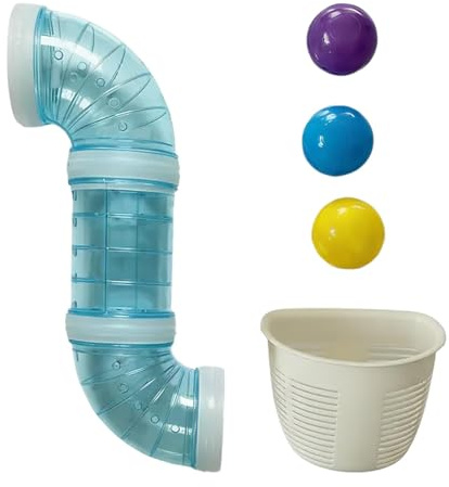 Sharplace Aktivitätsbrett zum Selbermachen, Sensorikbrett-Teile, Tunnel-Lernspiele, Frühförderungs-Bastelmaterial für Kleinkinder, Mädchen und Jungen, Blau 43 cm