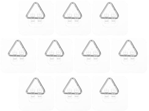 Zerodeko Lot de 10 Crochets Adhésifs Invisibles pour Cadres Photo et Assiettes Décoratives, Supports Muraux sans Perçage, Fixation Robuste 5,7 Cm, Adaptés pour Maison, Bureau et Galerie