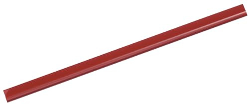 Durable Klemmschiene A4, für circa 60 Blatt, Packung à 50 Stück, rot, 293103 | Bindeleiste mit abgerundeten Ecken, 13 mm Schenkellänge, 6 mm Füllhöhe, ideal für Präsentationen