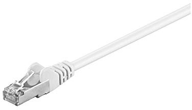 Wentronic - Cable de alimentación SFTP Cruzado con Conectores RJ45 (Cat. 5e, 20 m), Color Blanco