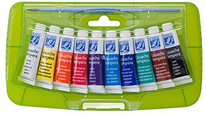 Lefranc Bourgeois - 807364 - Boite Plastique Gouache Pate Art Box 10 Tubes De 10ml
