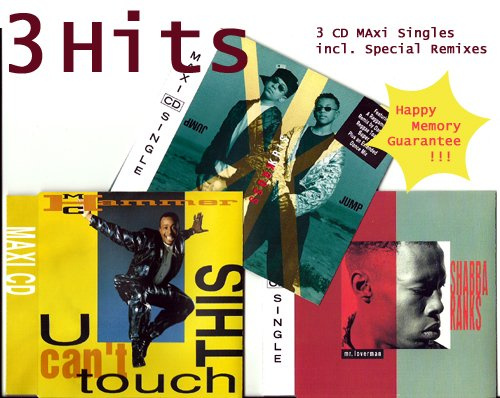 U CAN'T TOUCH THIS / MR. LOVERMAN / Jump (3 CD Singles Compilation incl. MC HAMMER, SHABBA RANKS & Kris Kross - 13 Tracks) U CAN'T TOUCH THIS Club Version / Instrumental Version / MR. LOVERMAN d.m. ragga hop mix 6.05 / radio version 3.36 / Jump Extended Version / Cat Dessork Mix / Instrumental Version / u.a.