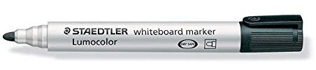 STAEDTLER Lumocolor Whiteboard-markör 351, svart VE=3