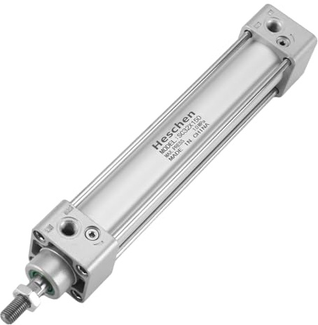 Heschen Pneumatischer Standard-Luftdruckzylinder, SC 32-150, PT1/8 Anschluss, 32mm Bohrung, 150mm Hub, Doppelt Wirkend