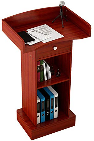 JRPT Dichtebrett Rednerpult, pult zu Lesen und Schreiben Welcome Desk Für Kirche/Schule (Mit Regalen Und Verkleidungen) Wunderschönen/rot / B110×60×42cm